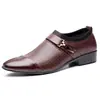 Nuevos Zapatos de Cuero Casuales para Hombre Transfronterizos, Zapatos de Cuero Formales de Negocios, Zapatos Antideslizantes Versátiles Casuales para Hombre de Talla Grande