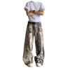 Pantalones de Mezclilla Estampados Camuflaje Digital de 3 Tonos Americanos para Hombre Verano Nuevos Holgados Viejos de Tiro Bajo Pierna Ancha Casuales