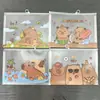 Bolsa con Cierre de Capibara Transfronteriza, Bolsa de Almacenamiento 3D para Documentos y Exámenes A4, Carpeta de Archivo de Capibara