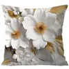 Funda de Cojín Retro con Flores Transfronteriza de Amazon Decoración del Hogar Habitación Dormitorio Sala de Estar Decoración de Sofá Funda de Almohada