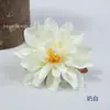 Pequena Flor de Epiphyllum Pintura a Óleo Artificial Estilo Europeu Dália Grampo de Cabelo Adorno para Cabeça Adereços de Estilo da Dinastia Han Decoração de Guirlanda de Lanternas