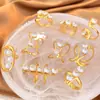 Anillos de Acero Inoxidable con Circonitas Estilo Europeo y Americano con Diseño de Línea, Sensación de Alta Gama, Apilables, Anillos Abiertos de Acero de Titanio de Alta Gama Que No Se Desvanecen
