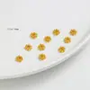 Cuentas Espaciadoras Chapadas en Oro Real de 18 Quilates que Conservan el Color Pulsera de Perlas Accesorios Hechos a Mano DIY Pulsera Collar Base de Flor Accesorios de Joyería