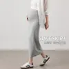 Ropa de maternidad para otoño, versátil y adelgazante, nueva falda bodycon casual suelta de cintura alta estilo coreano de longitud media
