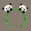 Nova Faixa de Cabelo de Panda com Orelhas de Panda Fofas em Desenho Animado 3D, Presilha de Cabelo Floral, Acessório de Cabelo para Adultos Atacado