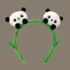 2024 Nova Faixa de Cabeça Panda Tridimensional Desenho Animado Bonito Urso Orelhas de Gato Flor Grampo de Cabelo Faixa de Cabelo Adulto Pacote de Cabelo Headwear