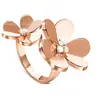 Los 26 Anillos de Trébol de Cuatro Hojas y Mariposa de la Suerte Más Nuevos del Mercado, Anillo Abrible de Perla Blanca y Lapislázuli de 18k
