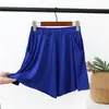 Calças Casuais de Algodão Modal para Mulheres, Leggings Soltas de Cintura Alta, Calças Saia, Calças Esportivas de Praia Plus Size, Alongamento das Pernas, Fluorescente