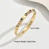 Pulsera de Acero de Titanio para Mujer Transfronteriza en Forma de Corazón Incrustada con Diamantes Moda Transfronteriza Pulsera de Esmeralda Europea y Americana Pulsera de Acero Inoxidable
