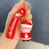 Muñeco de Nieve Navideño Dibujos Animados Llavero Colgante Tridimensional Coche Papá Noel Ciervo Árbol Recuerdo Venta al por Mayor Mujeres