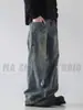 Jeans Retro Americanos Multibolsillos Transfronterizos para Hombre, Nuevo Diseño Holgado de Pierna Recta, Pantalones Workwear Cleanfit