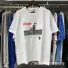 2025 Verão Masculino Rhude High Street Estampado Respirável Manga Curta Marca de Moda Camiseta de Manga Curta Pulôver Verão
