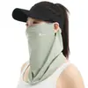 Mascarilla de Protección Solar de Verano para Mujer, Protección Solar para Ciclismo al Aire Libre, Protección UV, Toalla Facial de Seda Helada Fina Transpirable para Protección Solar, Transfronterizo