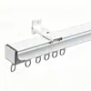 Polea para barra de cortina rueda con rodamiento liso aleación de aluminio silenciosa riel guía de doble pista riel deslizante montaje en techo montaje lateral