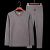 Conjunto de Roupa Íntima Térmica Catiônica Masculina com Lã Escovada, Espessura Aumentada para Aquecimento