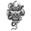 Pegatina de Tatuaje Temporal para Brazo de Flor de Serpiente Enroscada en Bestia de Estilo Nacional Transfronterizo Impermeable y de Larga Duración para Brazo Tatuaje Temporal Completo Instantáneo para Personalidad
