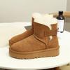 Botas de neve de sola grossa para mulheres 2024 Novo inverno veludo engrossado sola grossa pão quente algodão sapatos antiderrapantes sapatos femininos