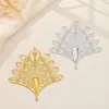 Accesorios para Joyería DIY Corona de Fénix para Novia Materiales para Abanico Redondo Cola de Fénix Plumas de Fénix Estilo Chino Corsage de Boda Forma de Abanico Grande Piezas de Flor de Hierro