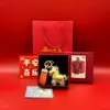 Insignia Corporativa Personalizada Logo Oro Puro 999 Hazte Rico Inmediatamente Llavero Cadena para Teléfono Móvil Colgante Regalo Creativo