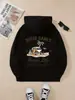 Moletom Casual Feminino Outer Bank Bog Life Estampa de Letras e Gráficos de Praia Moda Casual Hip Hop Esportivo
