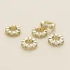Cobre Dorado Real Conservador de Color Anillo con Agujero Grande Espaciadores Rueda Espaciadores de Circonita Cuentas para Hilo Pulsera Accesorios DIY Materiales para Cuentas