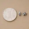 Plata S925 Vintage Tridimensional Tira Larga Texturizada Estrella de Mar Separadores Estrella de Cinco Puntas Cuentas Sueltas Hecho a Mano DIY Hilo para Cuentas