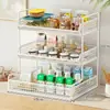 Prateleira de armazenamento de mesa, um organizador de bancada doméstico para lanches, uma solução de armazenamento multicamadas, um novo modelo de 2026, um organizador de mesa de jantar simples e fácil de usar