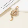 Acessórios de Pulseira Colar Brincos com Pingente de Cobra Cravejado com Diamantes Novos de Liga Metálica Transfronteiriços Acessórios de Material DIY de Alta Qualidade