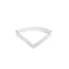 Molde para hornear de acero inoxidable 304 con forma de abanico de 4 puntas con agujero, aro de tarta de cuero para tarta mousse francesa con anillo de mousse 2 cm más alto