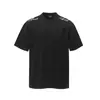 Camiseta Limpia y Holgada de Manga Corta para Hombre y Mujer con Estampado Retro Americano Areswings y Bordado de Letras Personalizado