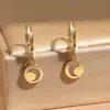 Lote mixto de varios estilos aretes de oro para mujer con colgante geométrico de circón microincrustado joyería de oreja de nicho de alta gama