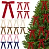 24 Piezas en Stock Etiquetas de Regalo con Lazo de Terciopelo Decoraciones para Árbol de Navidad Lazos de Cinta Lazos para Coronas Adornos Colgantes