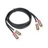 Venta caliente transfronteriza carcasa de aleación de aluminio gris gun conductor de cobre 2RCA a 2RCA doble loto amplificador línea de audio 1 metro