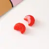 Mini Frutas DIY Acessórios de Cabelo Feitos à Mão Cola Cremosa Acessórios de Decoração para Capa de Celular Acessórios de Resina Laranja Brinquedo de Comida Leite