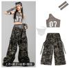 Roupas de Moda para Meninas de Jazz Dance Colete da Moda Calça Camuflada Performance de Street Dance Grupo de Dança Gato de Jazz Roupa de Performance para Passarela