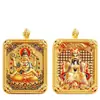 Thangka semi-pintado a mano estilo Tíbet con pintura dorada y collar de cordón de cinco colores