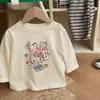 Camiseta de Manga Longa 100% Algodão para Bebê e Criança Pequena Roupa Infantil Outono Novo Estilo Crianças Pequenas e Médias Bebê Primavera e Outono Mais Vendido Top