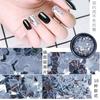 Arte de Uñas Celebridad de Internet Lentejuela Espejo Lentejuela Plata Blanca Diamante Cuadrado Lentejuela Parche para Uñas Joyería