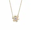 Collar con colgante de flor de circón de estilo delicado, cadena para la clavícula de temperamento nicho de lujo ligero, accesorio femenino de alta gama versátil y de moda