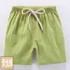 Pantalones Cortos para Niños Finos de Algodón Puro y Lino para Niños y Niñas Ropa Exterior Pantalones de Cinco Cuartos Pantalones Calientes de Playa