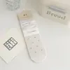 Calcetines de Malla de Verano para Mujer Calcetines Holgados Finos de Media Caña Sin Costuras Color Sólido Blanco Versátiles Calcetines de Algodón de Media Longitud