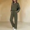 Nuevo Conjunto de Dos Piezas Otoño 2026 Moda Femenina Transfronteriza de Comercio Exterior Europeo y Americano Conjunto de Top y Pantalones de Pierna Ancha