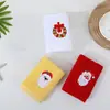 Toalha de Natal de Algodão Puro para Atacado 32 Fios Bordada Absorvente Sem Fiapos Toalha de Presente Publicidade de Feriado Toalha de Rosto Personalizável