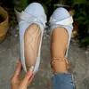 Comercio exterior transfronterizo, talla grande, colección nueva 2026, punta redonda, suela plana, zapatos casuales para mujer sin cordones con adornos de pedrería