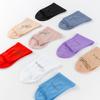 Meias de veludo pérola femininas de cor sólida para primavera e verão, meias resistentes ao desgaste e anti-gancho com calcanhar em fita, meias de cano médio