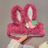 Diadema de Conejo de Dibujos Animados Linda Orejas Largas de Conejo Banda para el Cabello para Lavarse la Cara Diadema de Animales para Fotos de Niños en el Zoológico Adorno de Cabeza de Peluche Femenino