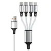 Cable de Datos de 6A de Uno a Cuatro Adecuado para Huawei y Apple Cable de Carga para Coche Múltiples Cabezales Cuatro en Uno Cable de Carga Rápida para Teléfono Móvil 66W