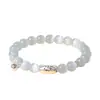 Pulsera de Abalorios de Piedra Ojo de Gato Plata Pura 999 para Mujer Mejor Amiga Estudiante Ágata Blanca Pulsera de Gatito Lindo Venta al por Mayor