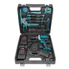 Taladro Recargable con Batería de Litio Taladro de Batería de Litio de Alta Potencia Destornillador Eléctrico Multifuncional Taladro de Pistola Juego de Herramientas de Batería Comercio Exterior