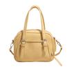 Bolsa Satchel Travesseiro Nova Primavera e Verão Estilo Nicho Coreano Ins Couro Encerado a Óleo Casual Versátil Estilo Commuter Transversal Bolsa Feminina